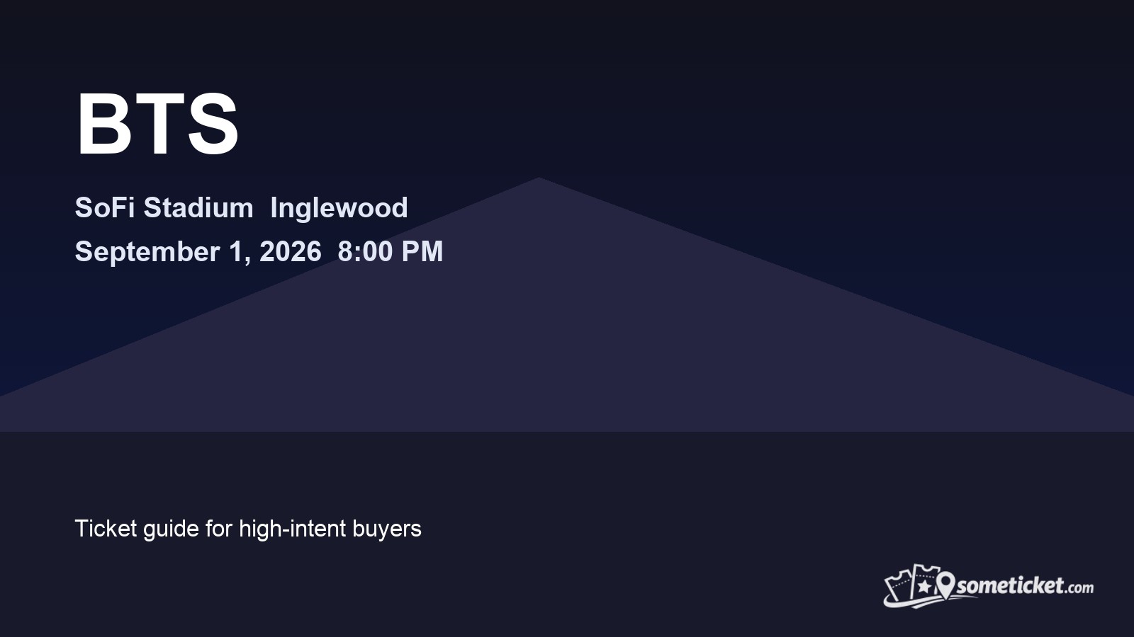 BTS SoFi Stadium Inglewood tickets image