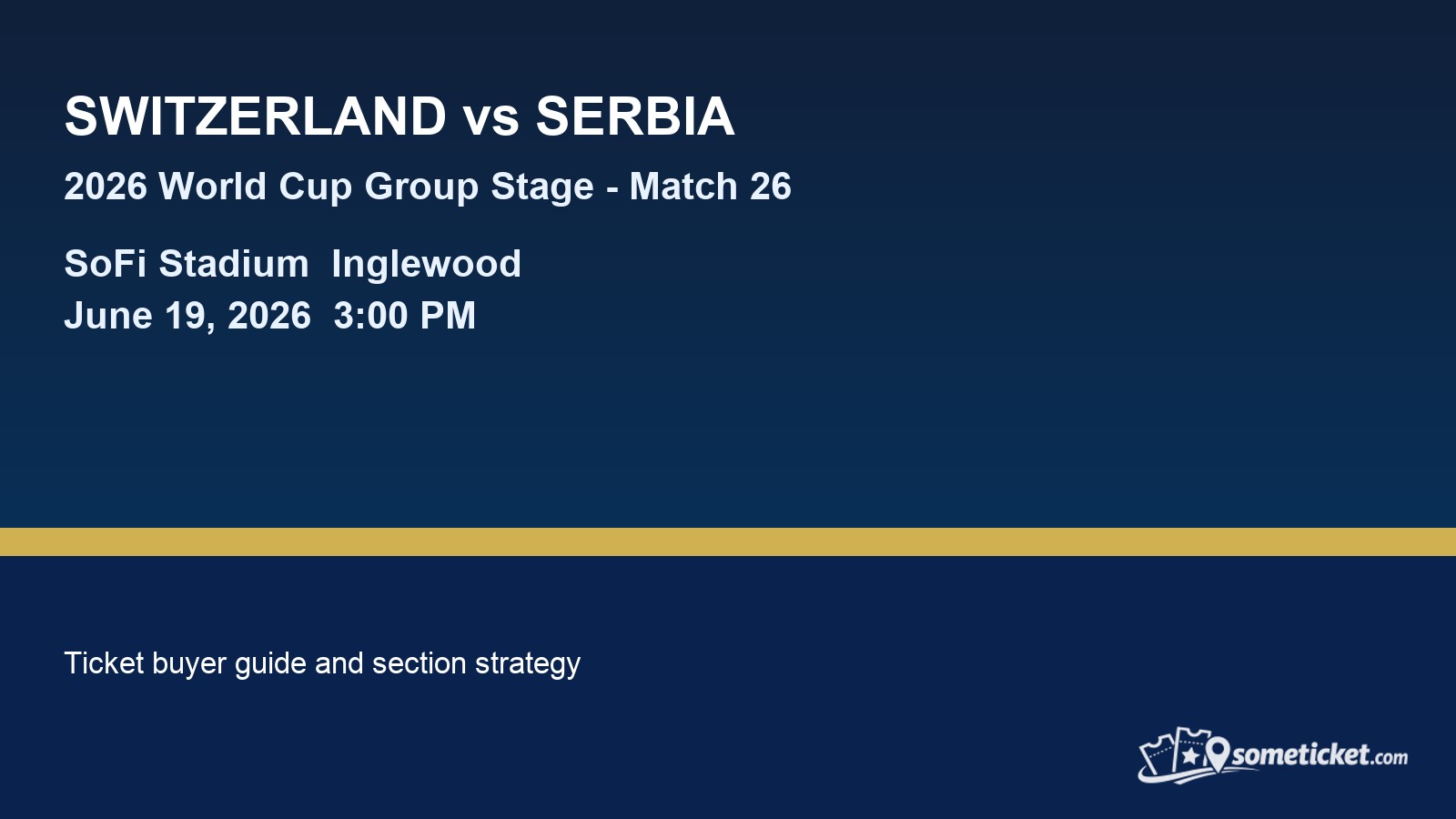Switzerland vs Serbia World Cup match tickets image for SoFi Stadium